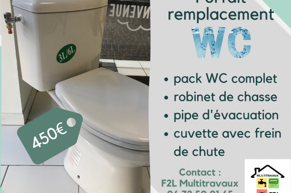 Remplacement de toilettes à poser au sol, ou de WC suspendu à Saint-Marcel-lès-Sauzet