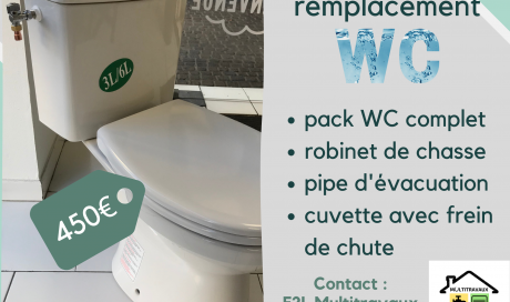 Remplacement de toilettes à poser au sol, ou de WC suspendu à Saint-Marcel-lès-Sauzet